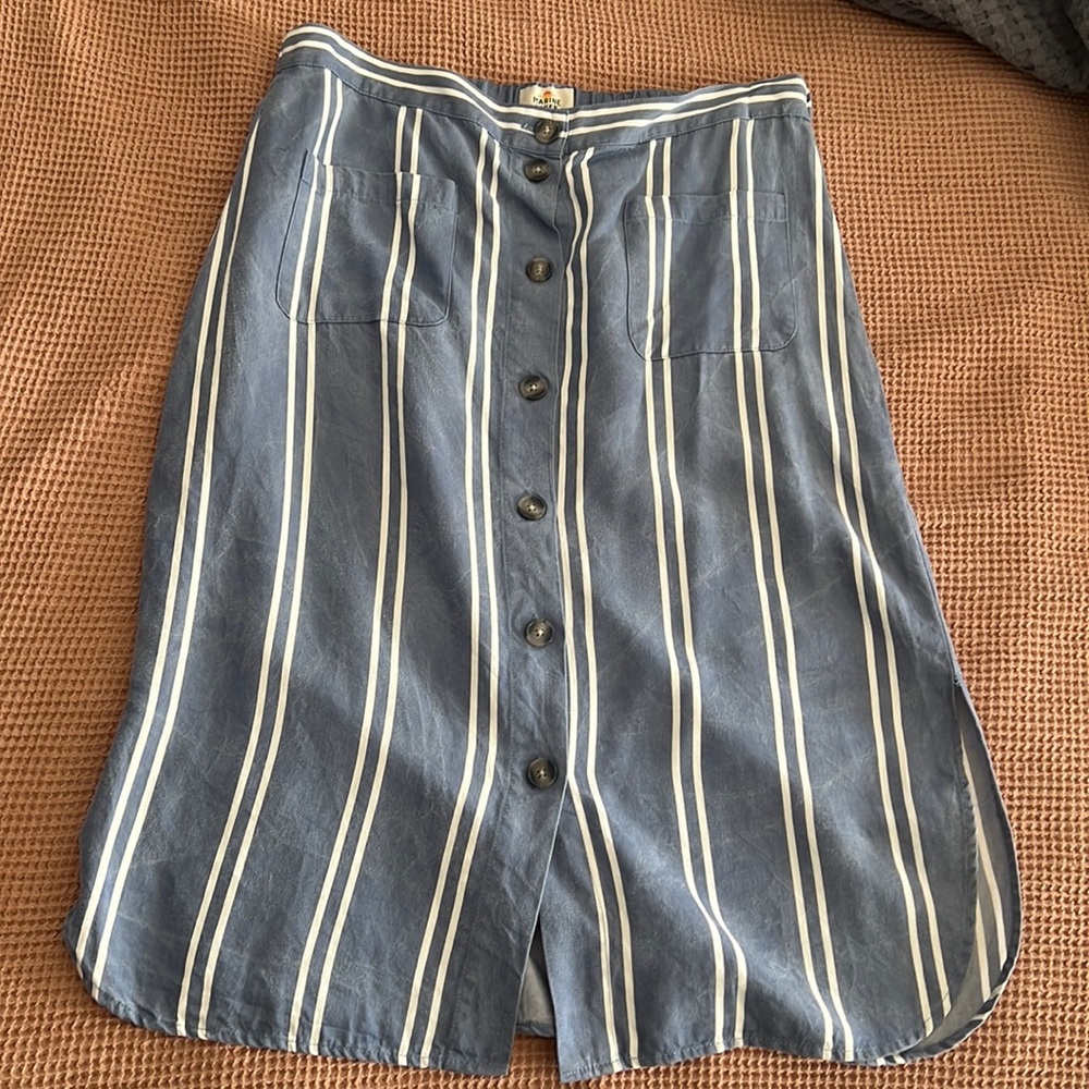 Marine Layer striped twill skirt
